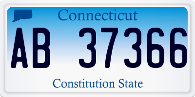 CT license plate AB37366