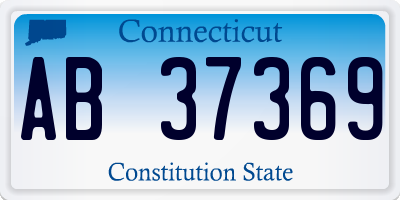 CT license plate AB37369