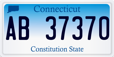 CT license plate AB37370