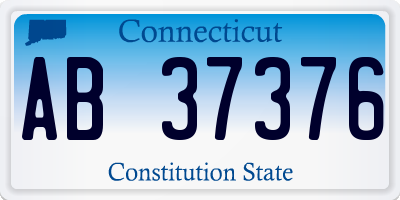 CT license plate AB37376