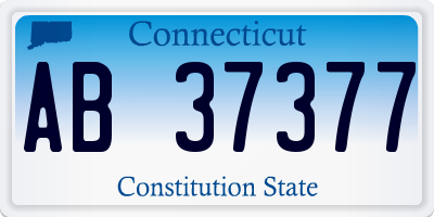 CT license plate AB37377