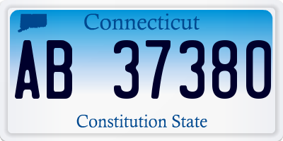 CT license plate AB37380