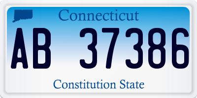 CT license plate AB37386