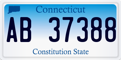 CT license plate AB37388