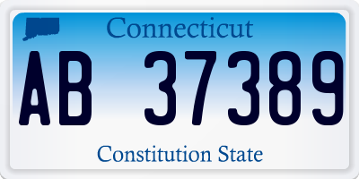 CT license plate AB37389