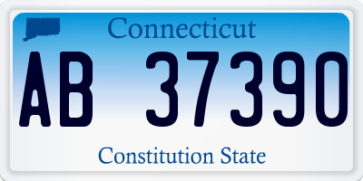 CT license plate AB37390