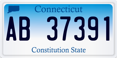 CT license plate AB37391