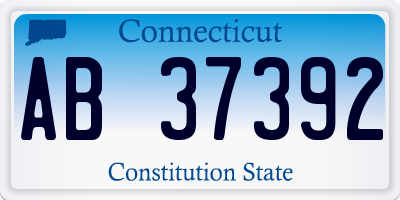 CT license plate AB37392