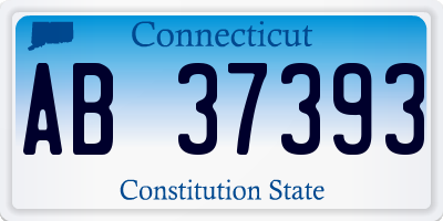 CT license plate AB37393