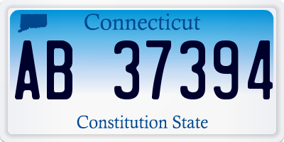 CT license plate AB37394