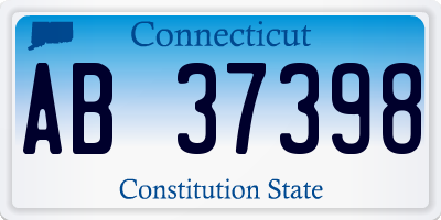 CT license plate AB37398