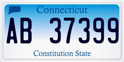 CT license plate AB37399