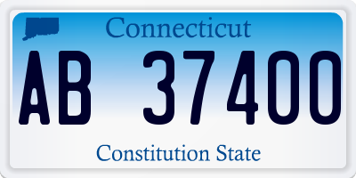 CT license plate AB37400