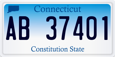 CT license plate AB37401