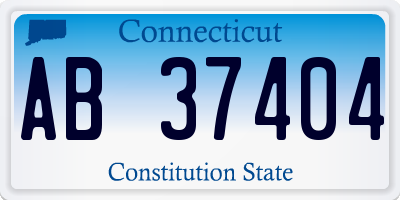 CT license plate AB37404