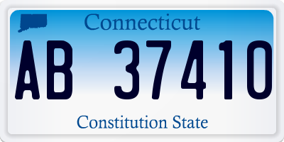 CT license plate AB37410