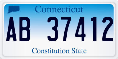 CT license plate AB37412