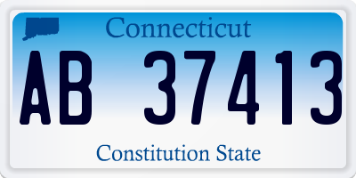CT license plate AB37413