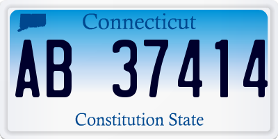 CT license plate AB37414