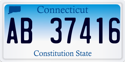 CT license plate AB37416