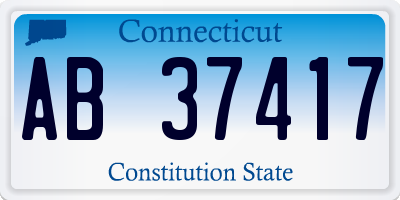 CT license plate AB37417
