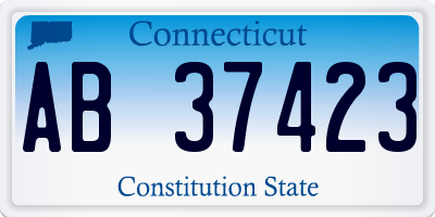 CT license plate AB37423