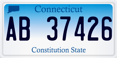 CT license plate AB37426