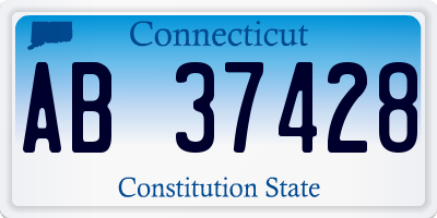 CT license plate AB37428