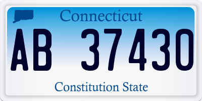 CT license plate AB37430