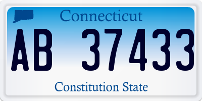 CT license plate AB37433