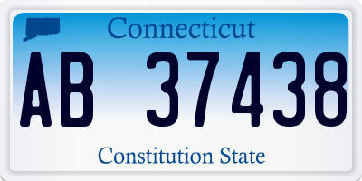 CT license plate AB37438