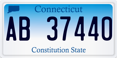 CT license plate AB37440