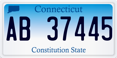 CT license plate AB37445