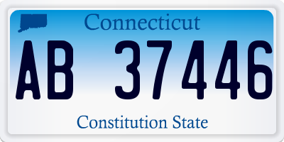 CT license plate AB37446