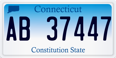 CT license plate AB37447