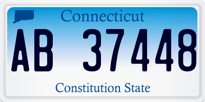 CT license plate AB37448