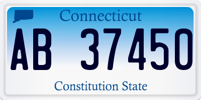 CT license plate AB37450