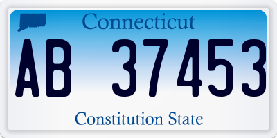 CT license plate AB37453