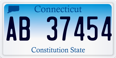 CT license plate AB37454