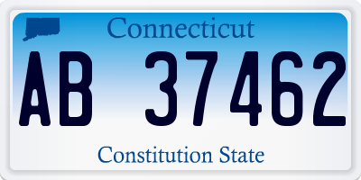 CT license plate AB37462