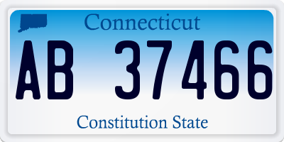 CT license plate AB37466