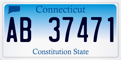 CT license plate AB37471