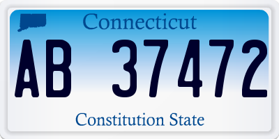 CT license plate AB37472