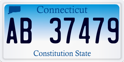 CT license plate AB37479