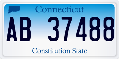 CT license plate AB37488