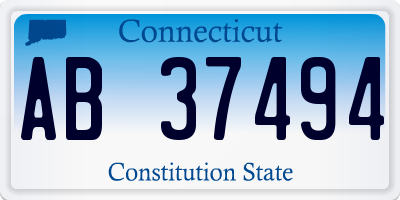 CT license plate AB37494