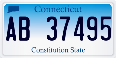 CT license plate AB37495