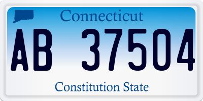 CT license plate AB37504