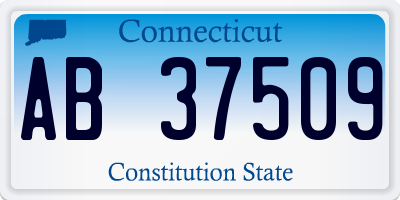 CT license plate AB37509