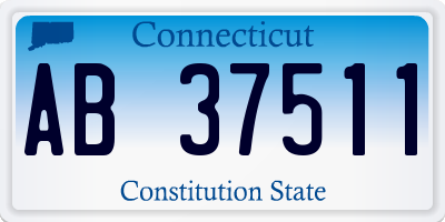 CT license plate AB37511